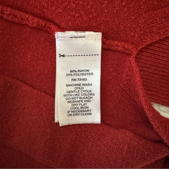 Cable & Gauge burnt orange cardigan with button detail - Picture 8 of 8